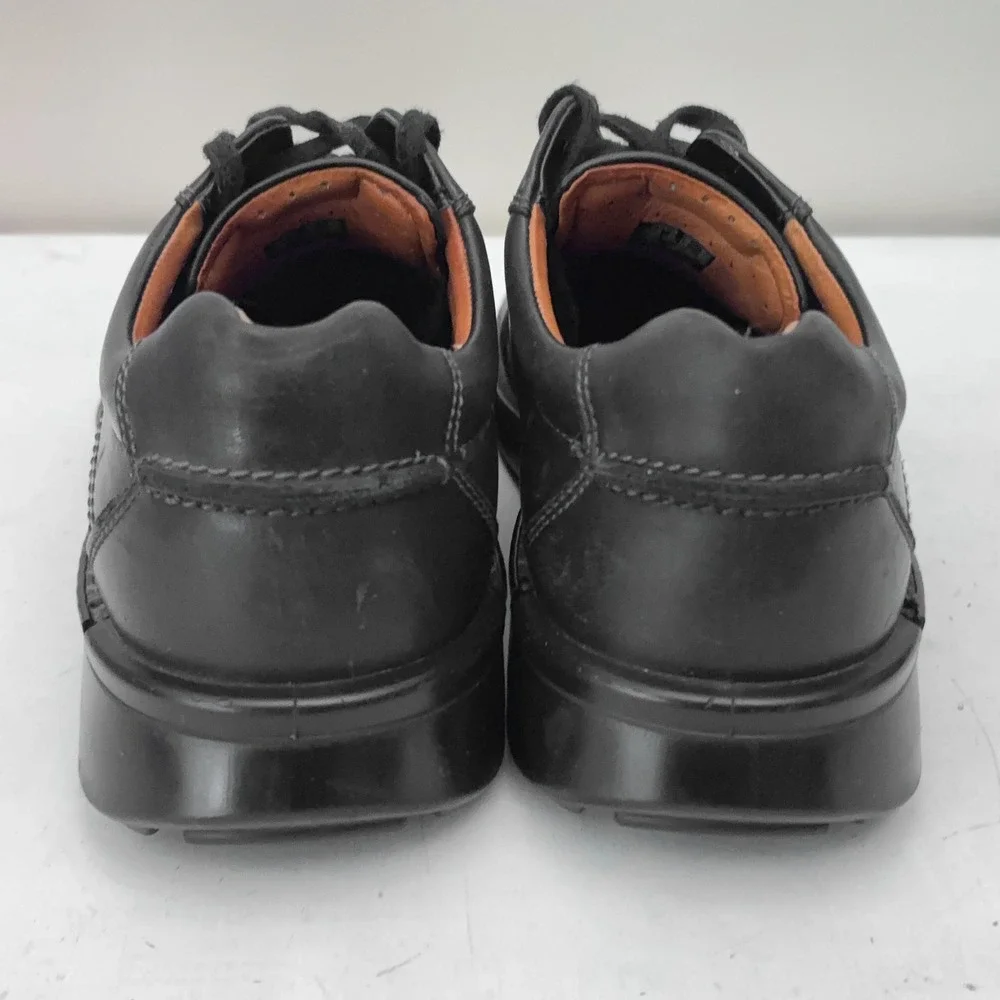 ECCO Black Fusion Moc Toe Oxford Shoes Mens 12 Leather Lace Up